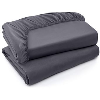 2 Pack Twin XL Fitted Sheets,Soft Brushed ,Deep Pockets ,Shrinkage Fade Resistant, Easy Care