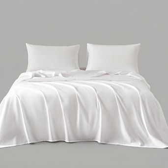 4 pc Queen Bedding Set,with 1 Deep Pocket Fitted Sheet, 1 Flat Sheet, and 2 Pillowcases