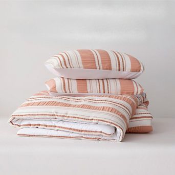 Comforter Set, 3 pc Jacquard Microfiber Comforter and 2 Pillow Shams, All-Season Bedding, Queen