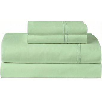 4 pc Cotton Sheets Queen Size Bed Set,Soft, Breathable, Bedding with Deep Pocket Fitted, Flat