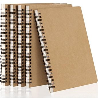 5 pc Spiral Notebooks A5,College Ruled Journals Bulk Thick Paper for Work, Study, Notes Taking