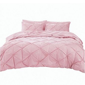 7 pc Queen Comforter Set - Bed in a Bag Queen for All Season, Pintuck Bedding Comforter Sets