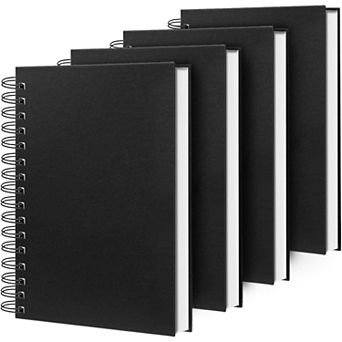 4 Pack Lined Spiral Notebook A5 Hardcover Journal 100GSM ,for Office travel Writing Note Taking
