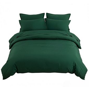 7 pc Queen Comforter Set,Fluffy Lightweight Warm Down Alternative Solid All Season Bedding Set
