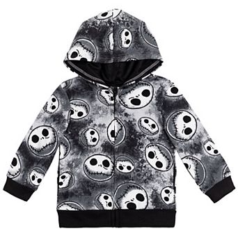 Disney Nightmare Before Christmas Jack Skellington Fleece Zip-Up Hoodie
