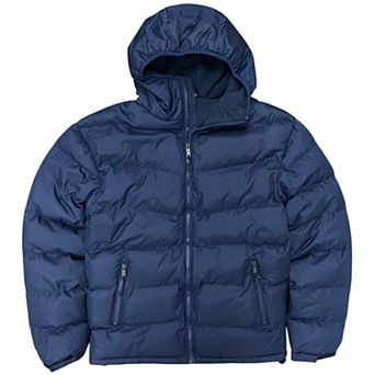 Men’s Fleece-Insulated Water-Repellent Hooded Winter Jacket
