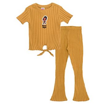 L.O.L. Surprise! Fierce Ribbed T-Shirt and Flare Pants Set