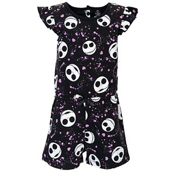 Disney Nightmare Before Christmas Jack Skellington Sleeveless Skater Romper