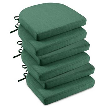 Soft Non-Slip U-Shaped Dining Chair Cushions with Ties, 16x16x2 Inch, 6-Pack