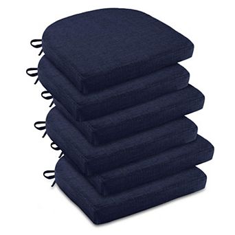 Soft Non-Slip U-Shaped Dining Chair Cushions with Ties, 16x16x2 Inch, 6-Pack
