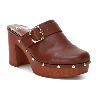 Rag & Co Octave Women's Closed Square Toe Heeled Mules