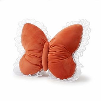 Butterfly Pillow 16" Soft Plush Decorative Throw Cushion for Sofa Couch Bedroom Living Room
