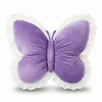 Butterfly Pillow 16" Soft Plush Decorative Throw Cushion for Sofa Couch Bedroom Living Room