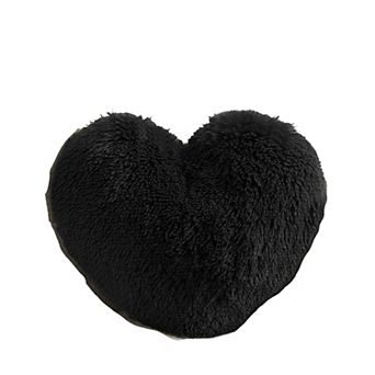 Fluffy Heart Throw Pillow Shaggy Faux Fur Decorative Cushion for Sofa Couch Bed Cute Room Decor Gift