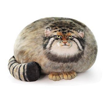 Pallas Cat Stuffed Animal 45cm Steppe Cat Plush Pillow Soft Kitten Doll Throw Pillow Decoration Gift