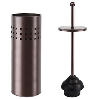 Toilet Plunger With Holder Quick Dry Multi Drain For Bathroom Bathtub Compact