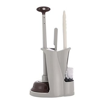 Toilet Brush Plunger Set 4 in 1 with Holder Bathroom Cleaning Kit