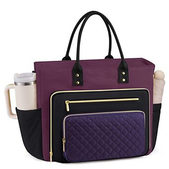 Teacher Tote Bag Women Work Laptop Nurse Large Cup Holder Professional Briefcase Business Handbag