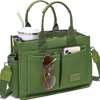 Canvas Tote Bag Women Laptop Crossbody Work Handbag Travel Nurse Teacher Purse