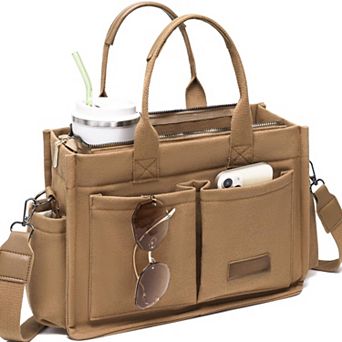 Canvas Tote Bag Women Laptop Crossbody Work Handbag Travel Nurse Teacher Purse