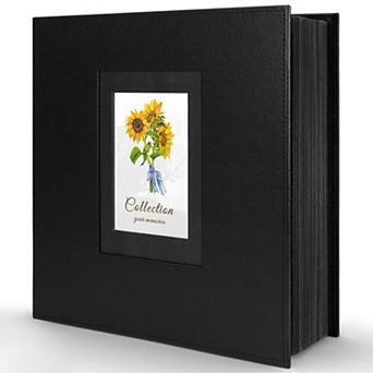 Photo Album 4x6 600 Photos PU Leather Cover Acid Free Pockets Horizontal Vertical Pictures Memory