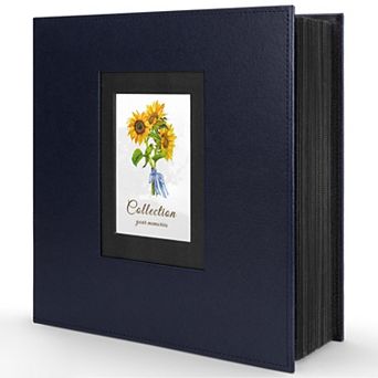 Photo Album 4x6 600 Photos PU Leather Cover Acid Free Pockets Horizontal Vertical Pictures Memory