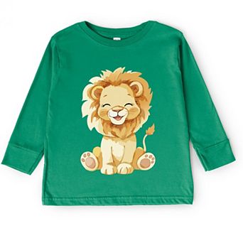 The Juniper Shop Watercolor Lion Toddler Long Sleeve Tee