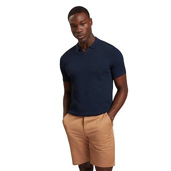 Ted Baker Mens Zig Zag Knitted Polo Shirt