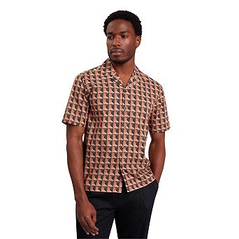 Ted Baker Mens Geometric Short-Sleeved Shirt