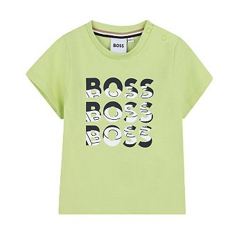 Boss Childrens/Kids Lettering Crew Neck Regular T-Shirt