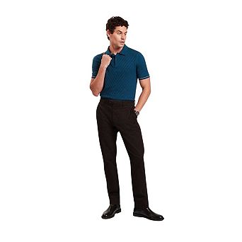 Ted Baker Mens Chevron Knitted Short-Sleeved Polo Shirt