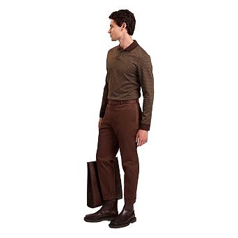 Ted Baker Mens Jacquard Long-Sleeved Polo Shirt