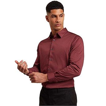 Ted Baker Mens Geometric Long-Sleeved Shirt
