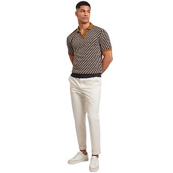 Ted Baker Mens Geometric Jacquard Collared Polo Shirt