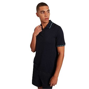 Ted Baker Mens Jacquard Short-Sleeved Polo Shirt