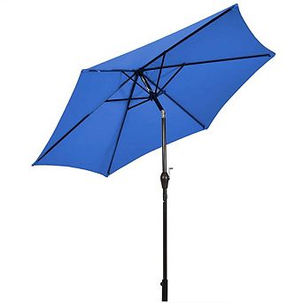 10ft Patio Umbrella Crank & Tilt Control Tan For Yard Outdoor Garden