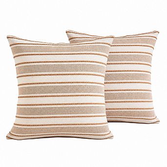 Boho Farmhouse Throw Pillow Covers Set of 2 Cotton Soft Home Decor