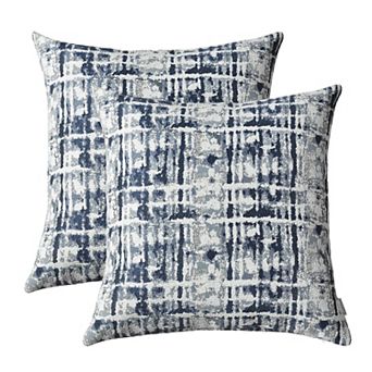 Set of 2 Jacquard Throw Pillow Covers Double Sided Invisible Zipper Polyester