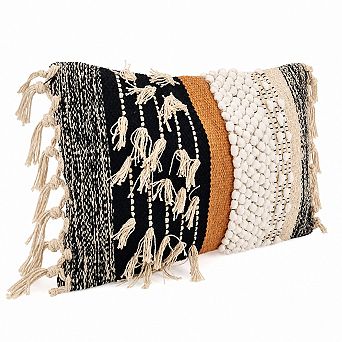 Bohemian Moroccan Tufted Tassel Throw Pillow Covers Farmhouse Home Decor