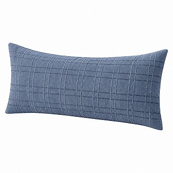 Soft Linen Check Decorative Lumbar Pillow Cover Farmhouse Accent For Home