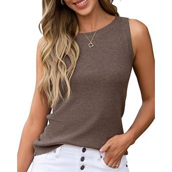 Women's Wool Blend Sleeveless Tank Top Soft Breathable Stretchy All Season Work Wear