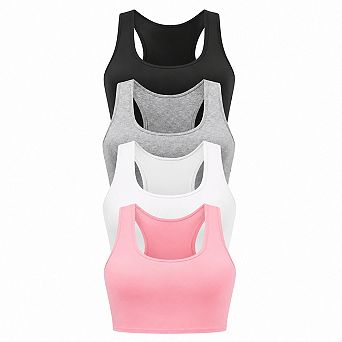 Women Racerback Square Neck Crop Tank Tops Workout Athletic Shirts