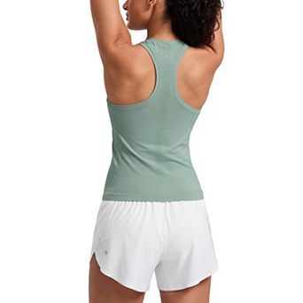 Women Seamless Racerback Workout Tank Tops Slim Fit Breathable Moisture Wicking