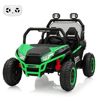 24V 2-Seater Kids UTV w/ Remote, Spring Suspension & LED Lights