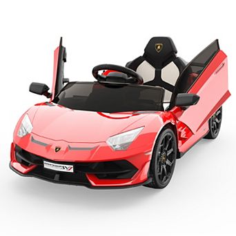 12V Licensed Lamborghini Ride-On Car w/ Remote, Hydraulic Doors & LED Lights