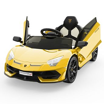 12V Licensed Lamborghini Ride-On Car w/ Remote, Hydraulic Doors & LED Lights