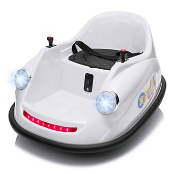 12V Bumper Car w/ 360° Spin, Remote Control & Music, Orange/White