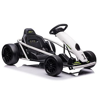 24V Kids Electric Drifting Go Kart w/ Dual 300W Motors, 8MPH Speed
