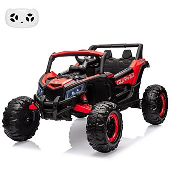 24V 2-Seater Kids Electric UTV w/ Dual 200W Motors, Remote & Metal Frame