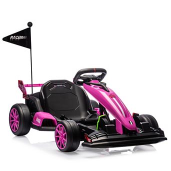 24V Drifting Go Kart w/ Dual 200W Motors, 8.5 MPH Speed & EVA Wheels